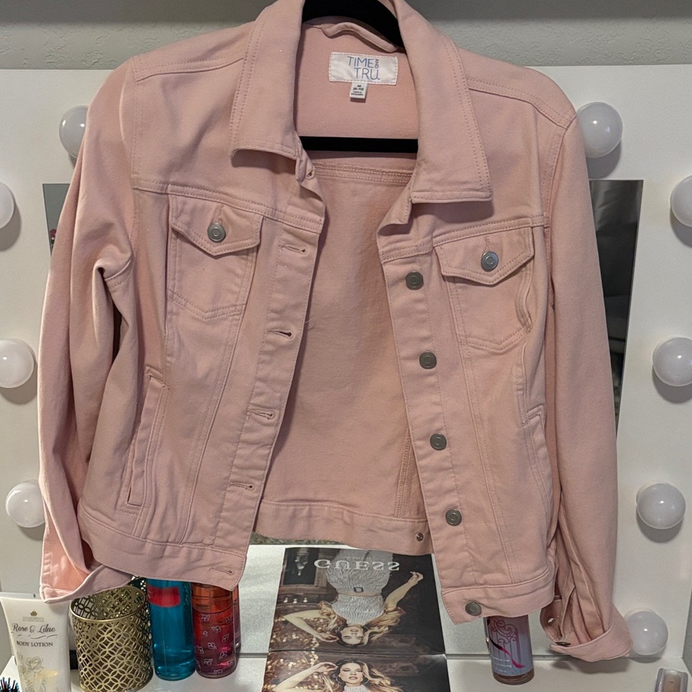 Time and Tru Women's Light Pink Jean Jacket